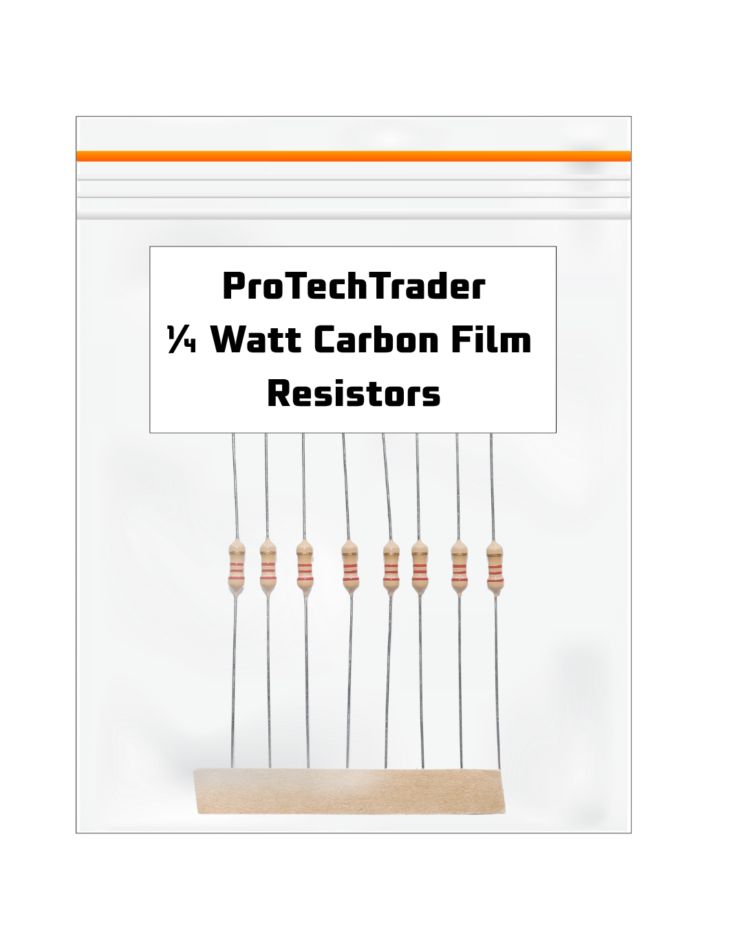 ProTechTrader 10pc 1/4 Watt Carbon Film Resistors Various Values 15Ω - 1MΩ
